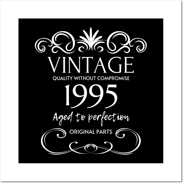 Vintage 1995 - Birthday Gift For Men Wall Art by Fluen